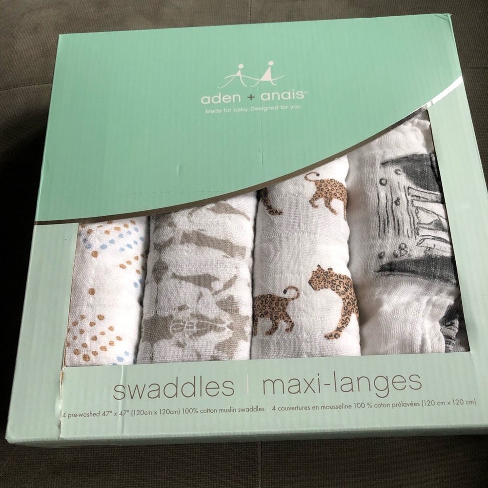 Aden + Anais swaddles brand new!